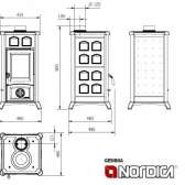 Piec kominkowy wolnostojący La Nordica Gemma liberty 6kW