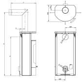 Piec kominkowy 6kW Austroflamm Koko 2.0 obudowa stalowa szara