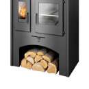 Kuchnia na drewno ABX Thasos z płytą ceramiczną