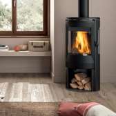 Piec wolno stojący INVICTA NEOSEN 3 szyby czarny ref. 6488-37