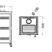 Piec na drewno Thermorossi Ilaria Majolica Bordo/Krem