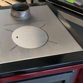 Kuchnia węglowa Moravia TP 9114 Sofie z widocznym ogniem