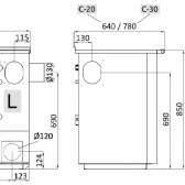 Kuchnia do centralnego ogrzewania Senko C-20 Inox mat