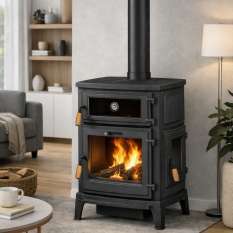 Piec 13,2 kW Hosseven 8000 - żeliwo czarne
