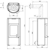 Piec z akumulacją ciepła Austroflamm Uno Xtra o mocy 7kW