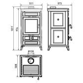 Piec kominek wolnostojący na drewno Thermorossi Ilaria Easy