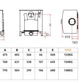 Piec na drewno Charnwood Island II 8kW