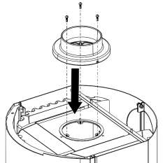 Płyta obrotowa do rury dymowej 130mm przy dop. powietrza z dołu Tower Xtra 2.0