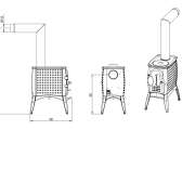 Wolnostojący piec kominkowy Austroflamm G1 o mocy 6 kW