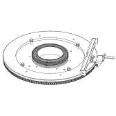 Płyta obrotowa do rury dymowej 150 mm przy dop. powietrza z dołu