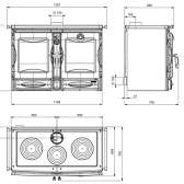 Kuchnia na drewno La Nordica Alaska 12 kW